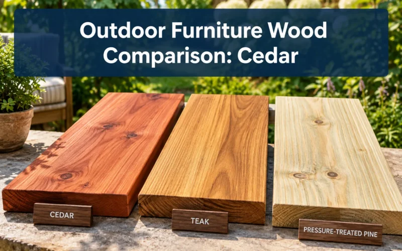 Outdoor Furniture Wood Comparison: Cedar vs. Teak vs. Pressure-Treated Pine