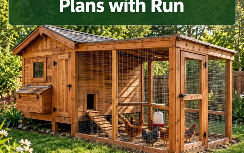 DIY Chicken Coop Shed Plans with Run